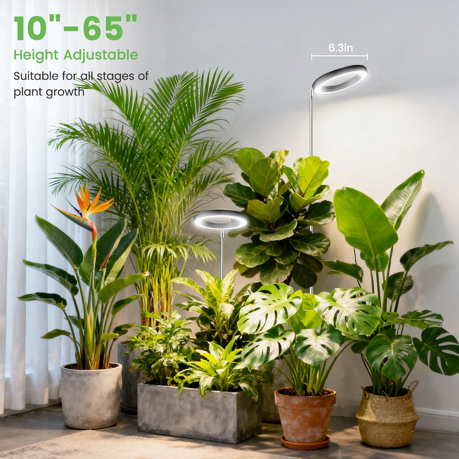 Aokrean grow light auto-timer saves energy with 6/12/16-hour cycles.