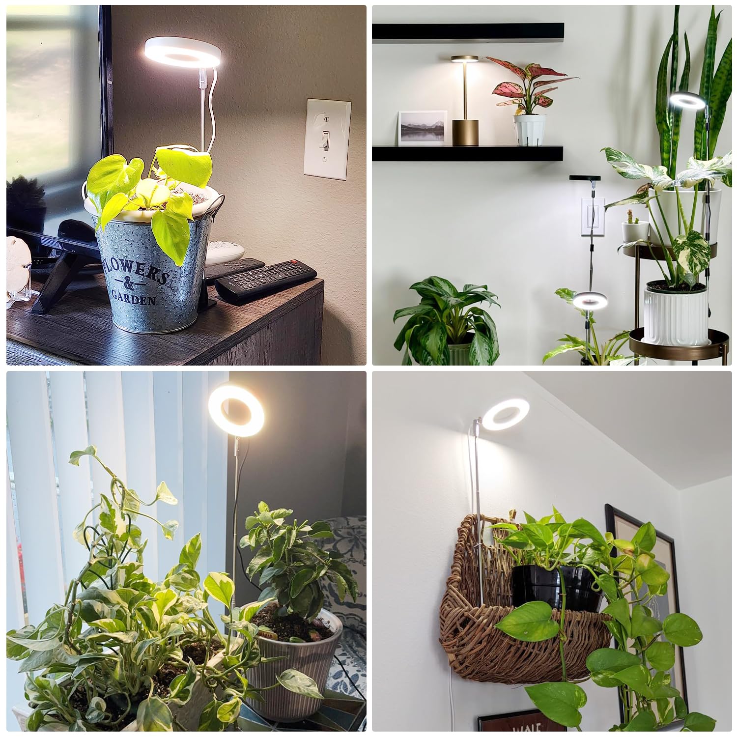 Aokrean grow light base installation stabilizes tall pots during use.