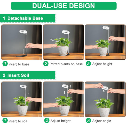 Aokrean Grow Light full-spectrum mode supports robust growth and thriving foliage.