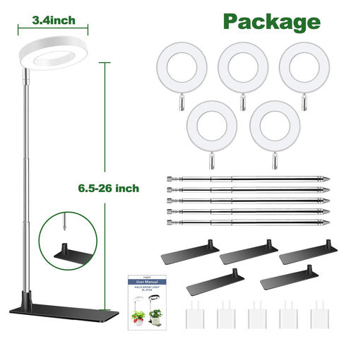 Aokrean Grow Light 5-pack set offers versatile coverage for multiple plants.