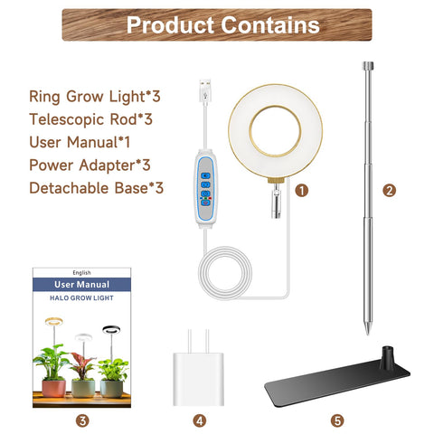 Aokrean Grow Light offers three spectrums for versatile plant care.