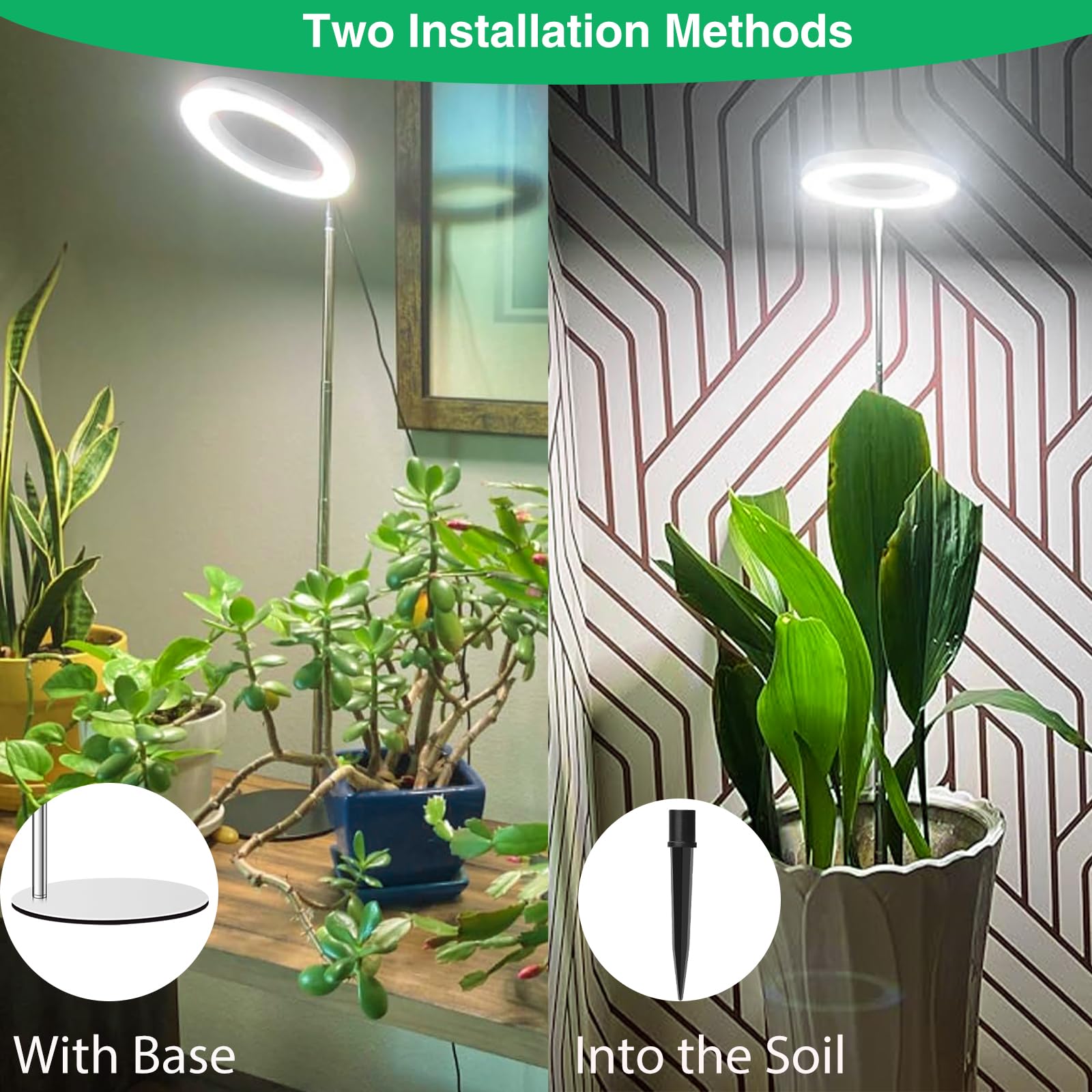 Aokrean grow lights adjustable pole for easy height customization