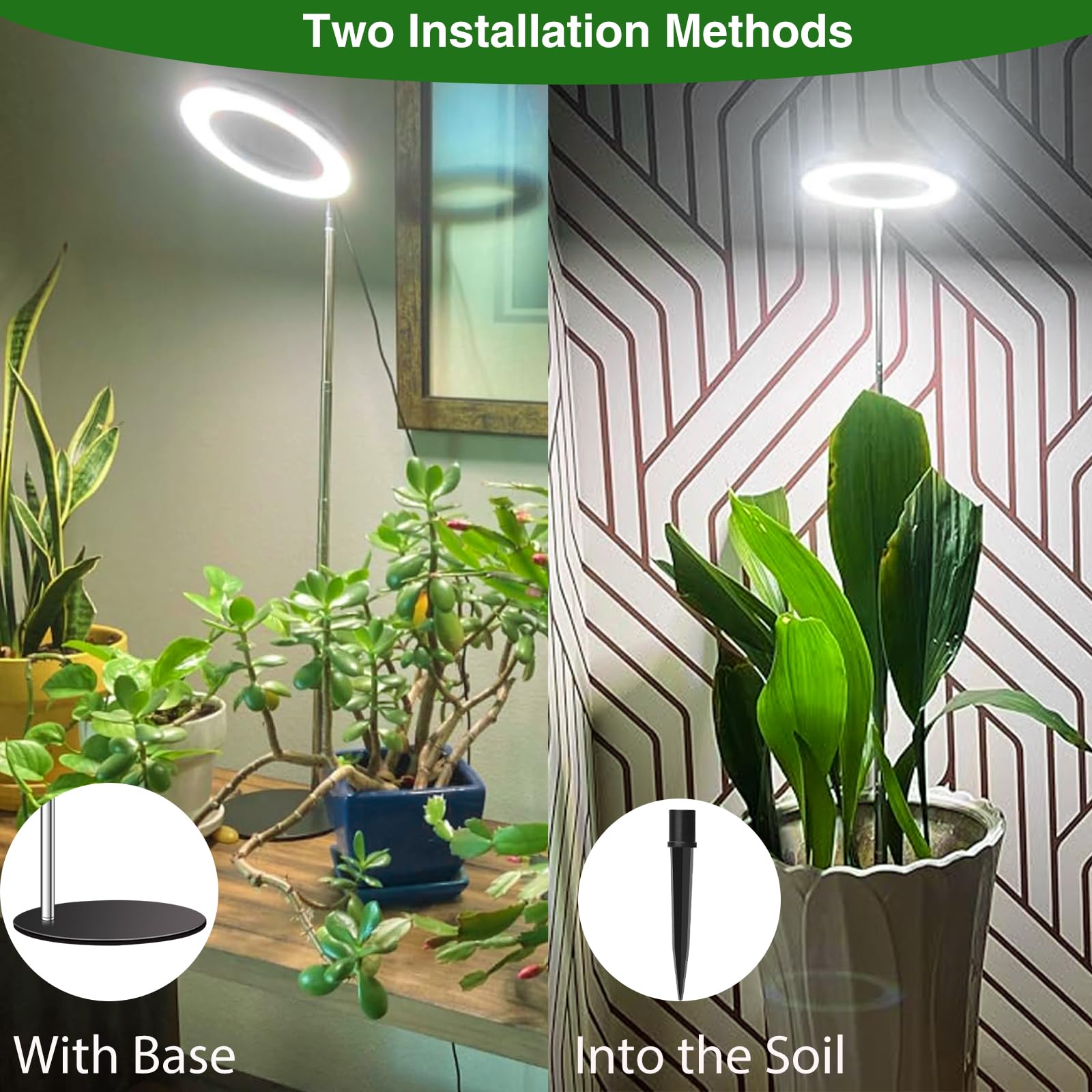 Aokrean Grow Lights on a desk for compact plant care