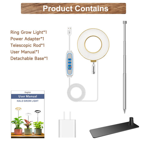 Aokrean light with height-adjustable telescope arm for plant-height customization