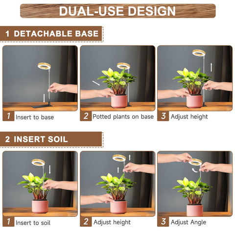 Aokrean light used for soil insertion to highlight root-level illumination