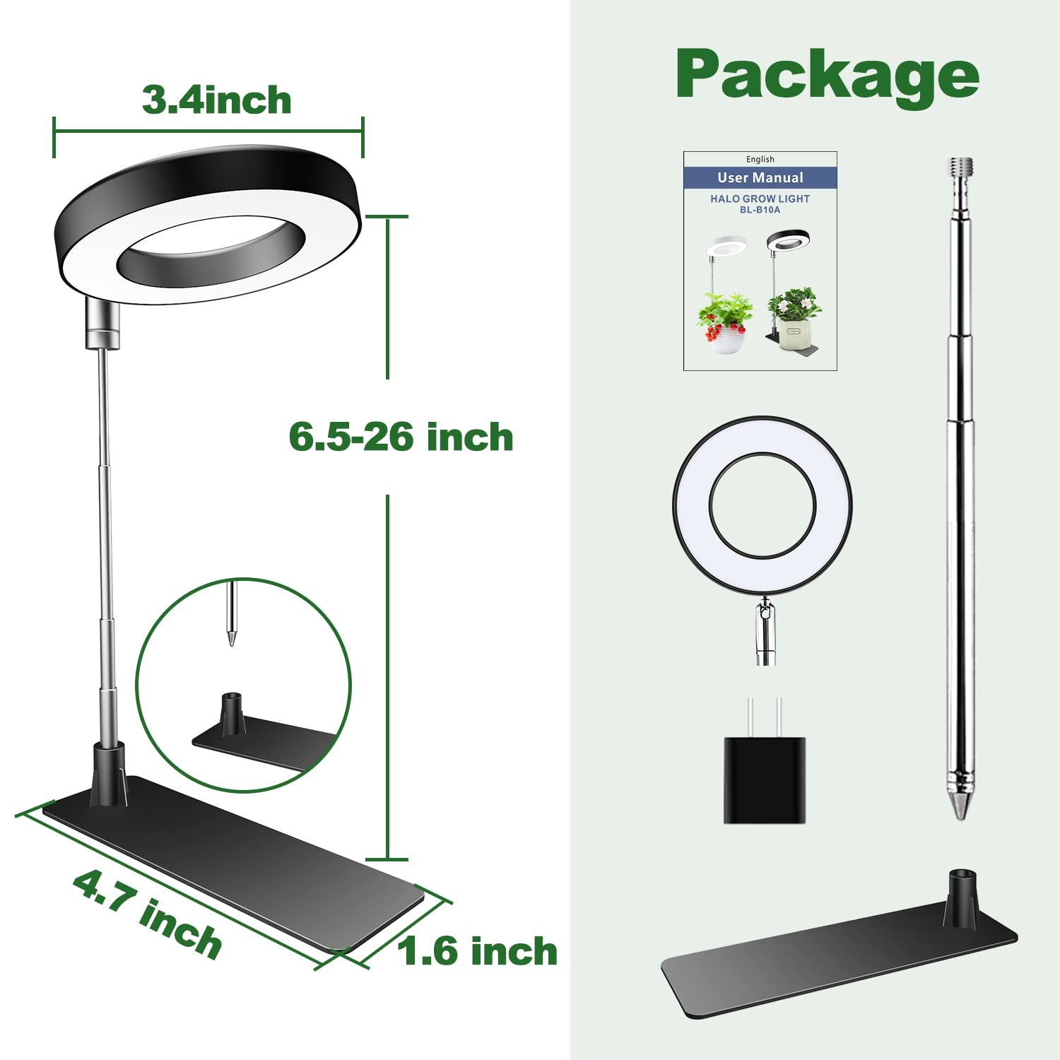 Aokrean installation options shown: soil insertion or base stand