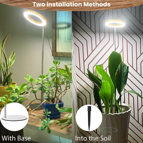 Aokrean plant grow light pole extension enables taller installation for wider plant coverage.