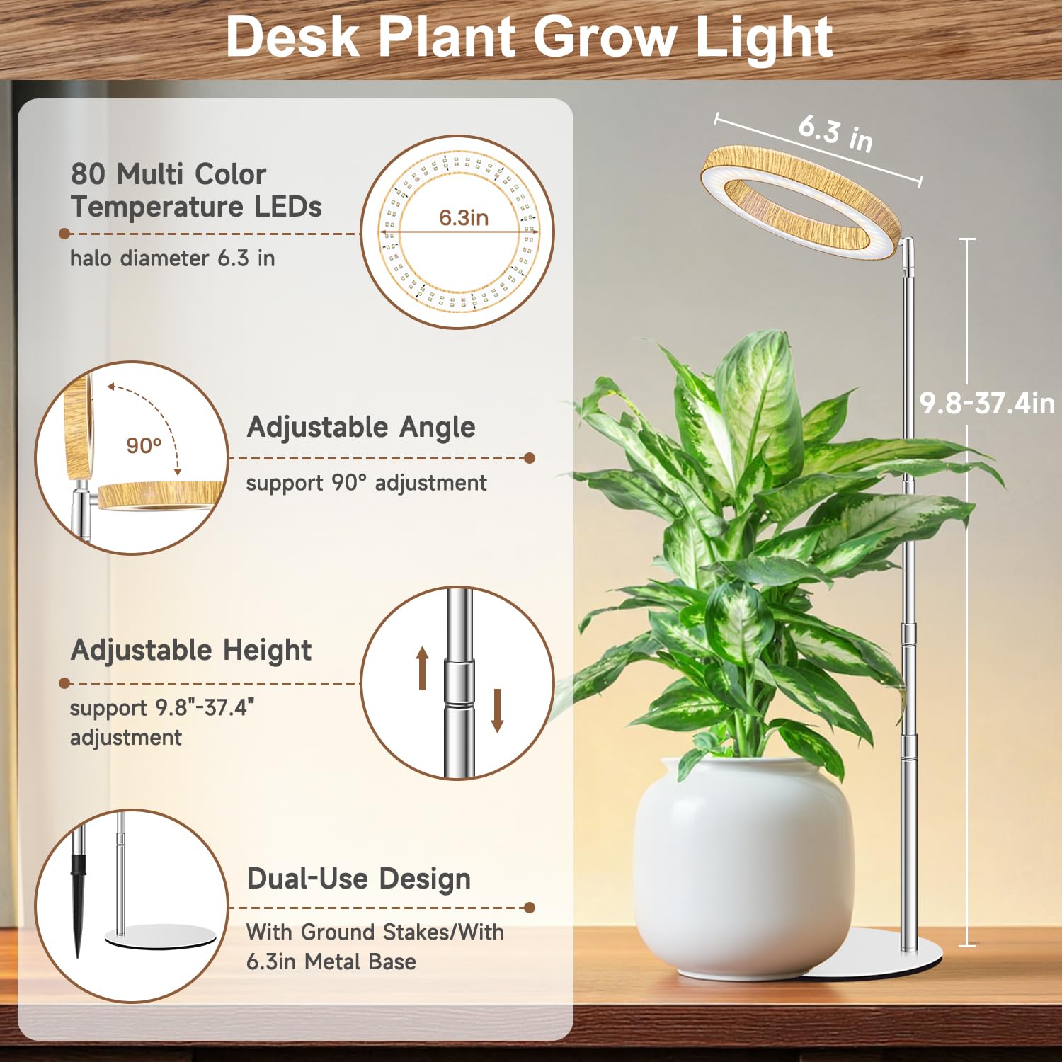 Aokrean timer feature enables automatic on/off for consistent daily lighting.