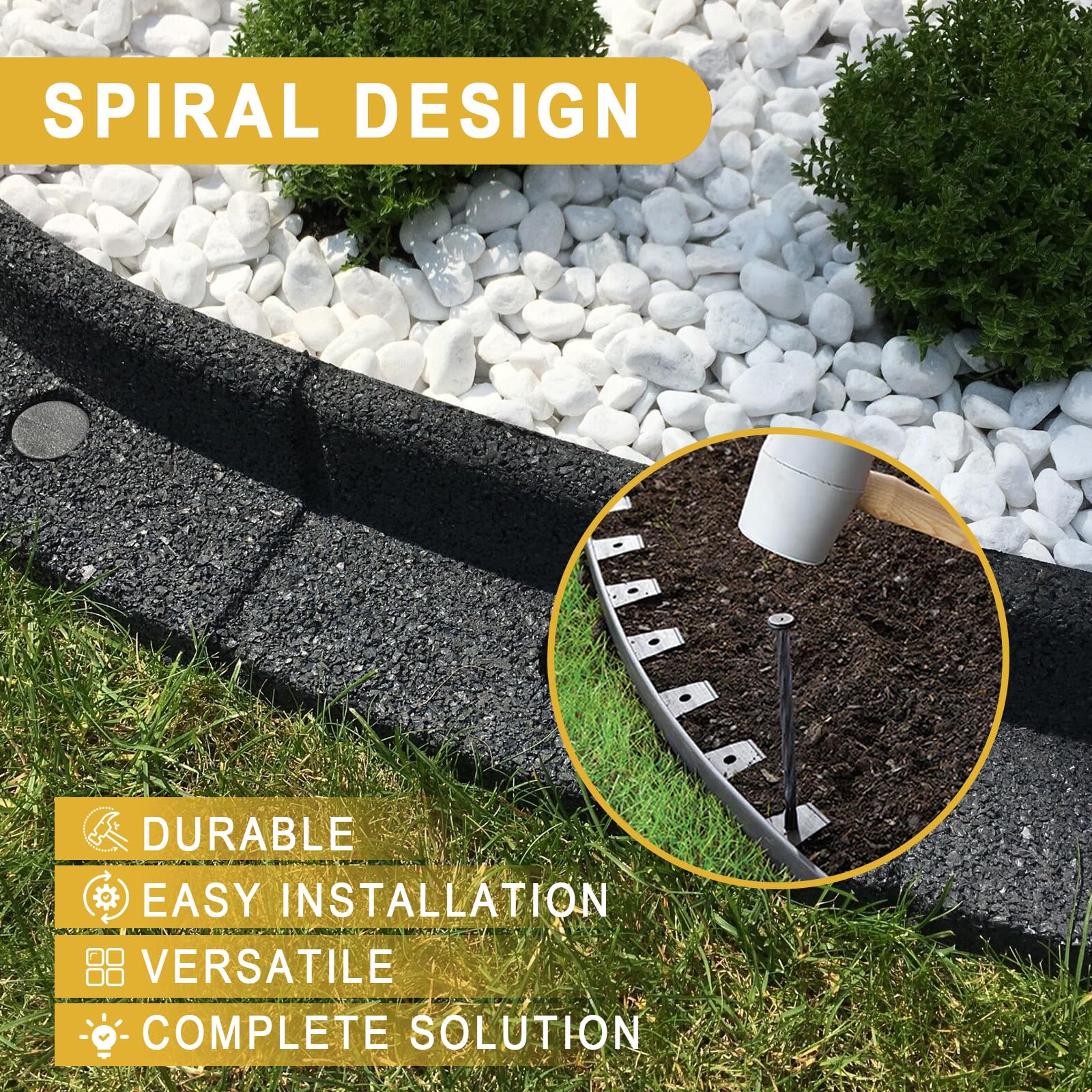 Aolabela flat-head stake 8inch with broad top aids stable installation.