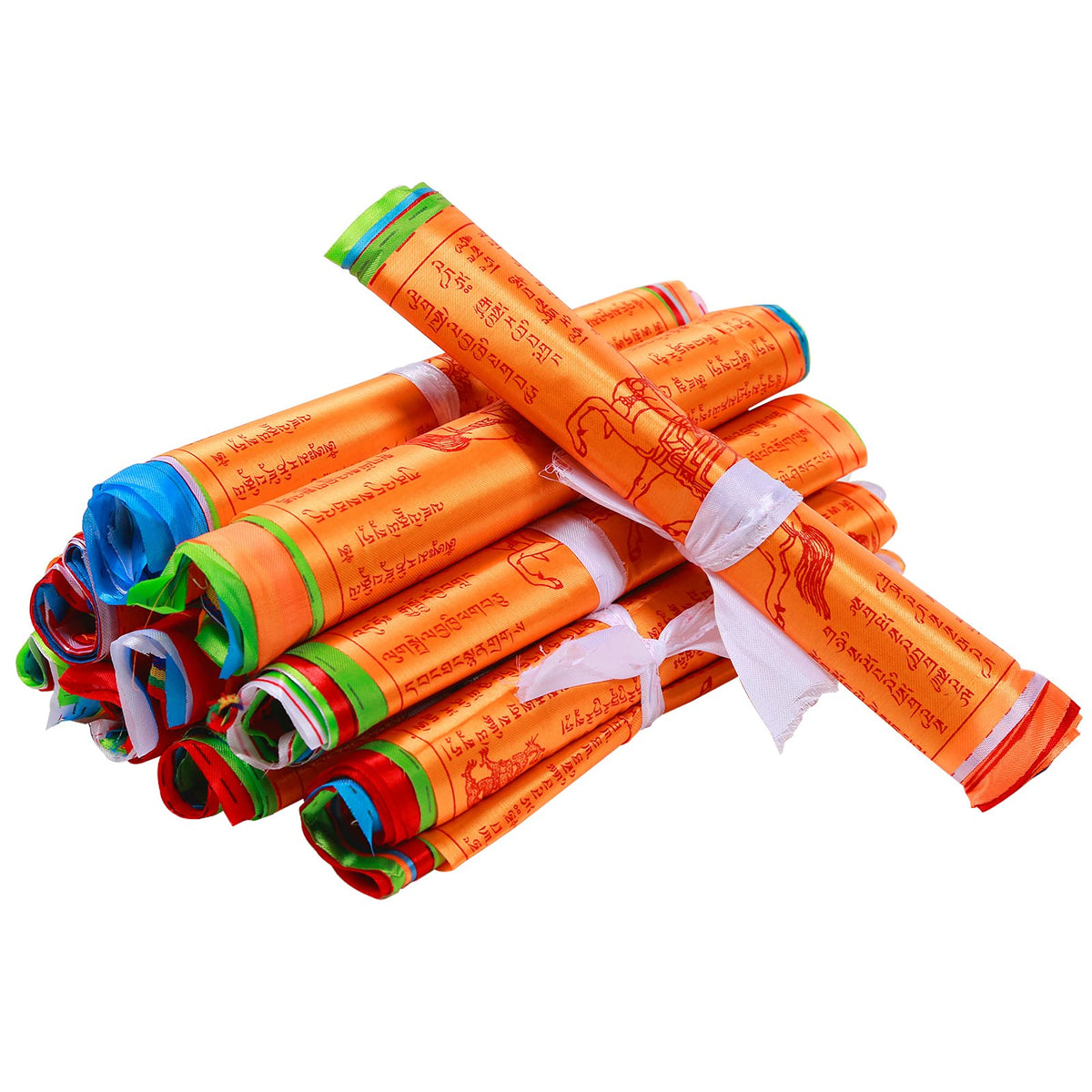 Aolamegs Tibetan Prayer Flags display 120 flags on four rolls for serene indoor-outdoor decoration