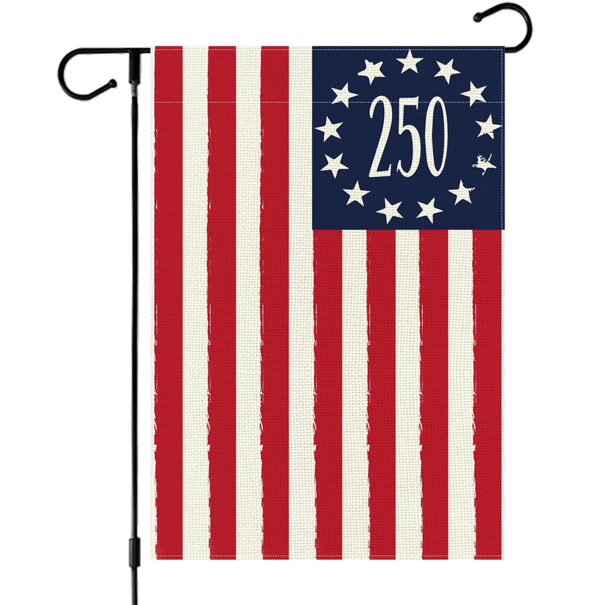 Aolime 250 Years America garden flag front view, double-sided patriotic display for outdoors