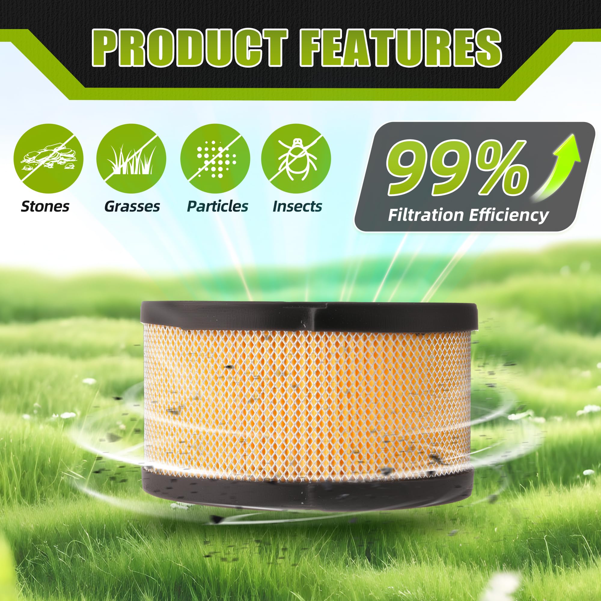AOLKKSI 33268 air filter for HM100 helps sustain performance.