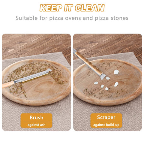 Aolso rubber wood handle provides ergonomic grip during cleaning.