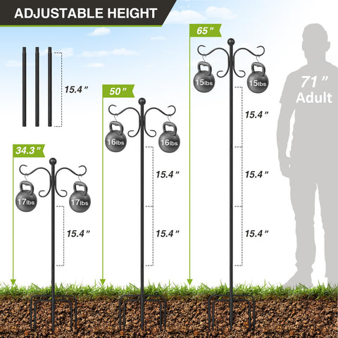 AOMGD two-sided design ideal for bird feeders on one side and planters on the other.