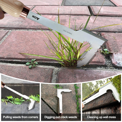 AON ash wood ergonomic handles provide comfortable grip.
