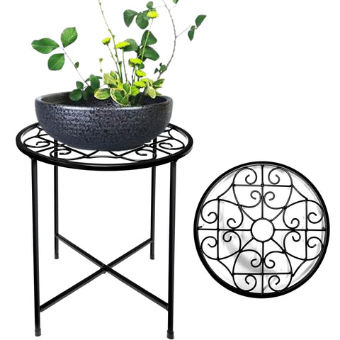 Aonagi 15-inch tall plant stand elevates greenery for prominent room display