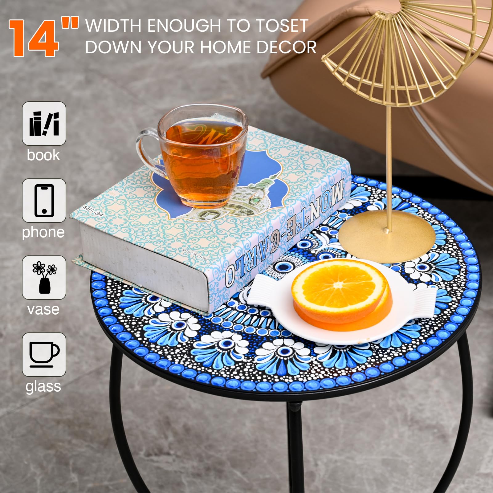 Aonagi weather-resistant patio table blends indoor elegance with outdoor durability.