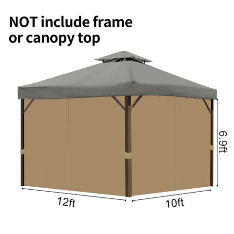 Aonear 10x12 gazebo curtains provide a weather-ready privacy wall.