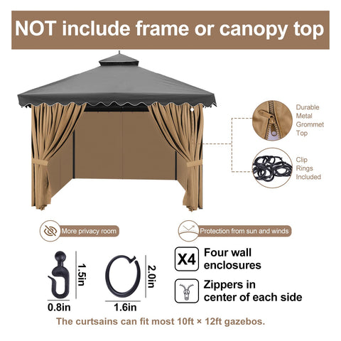 Aonear curtains use durable waterproof polyester for rain and wind resistance.