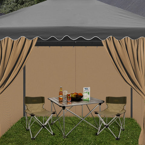 Aonear gazebo curtains are washable and easy to store when not in use.