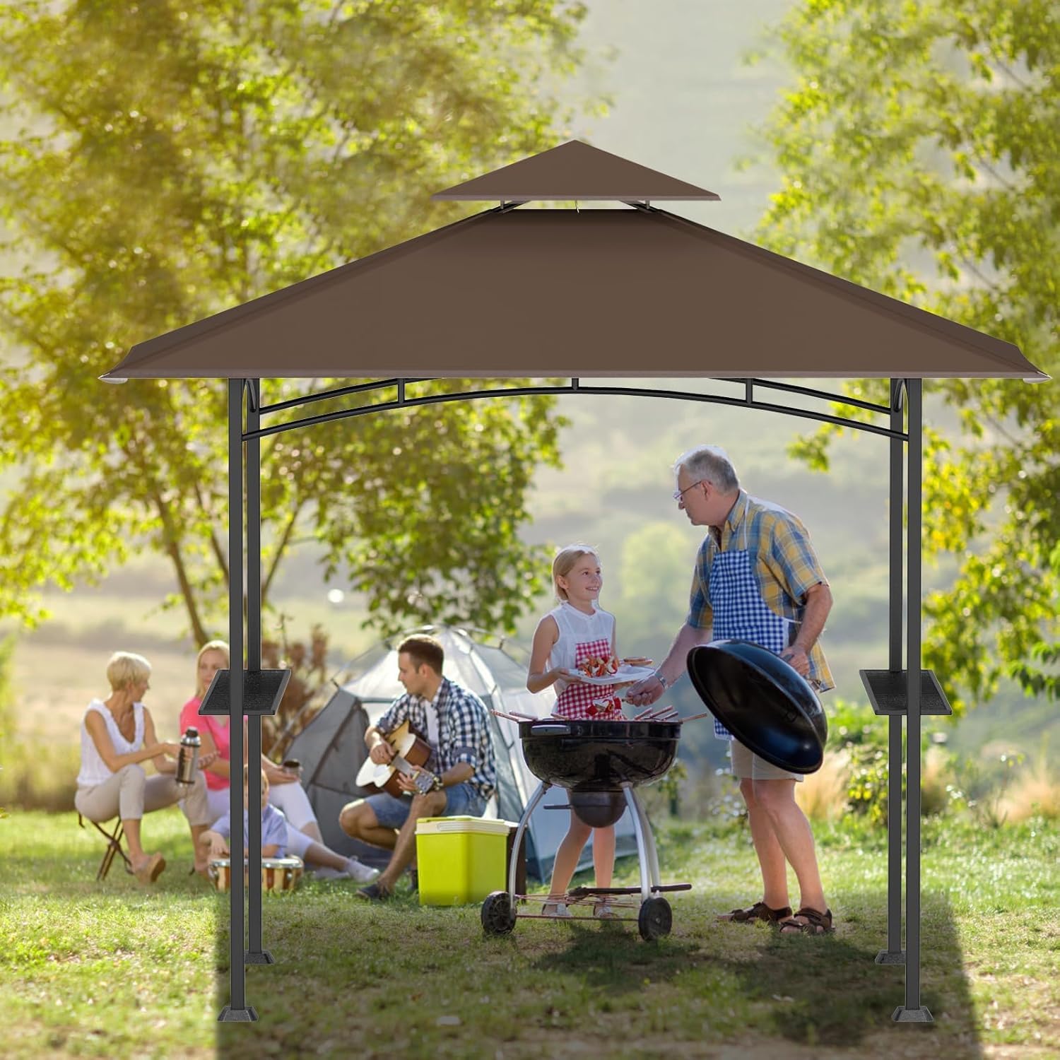 AONEAR grill gazebo canopy is easy to install and store after use