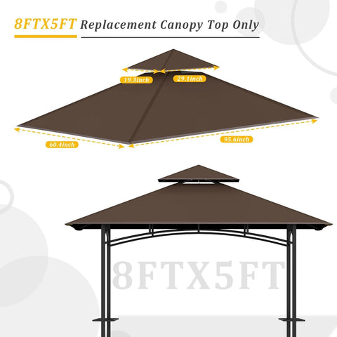 AONEAR 5x8 replacement canopy fits L-GG001PST-F for quick upgrades