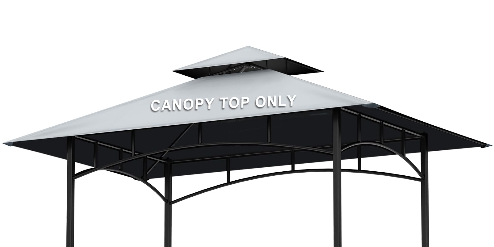 Aonear grill gazebo canopy top 5x8 gray provides shade and weather protection.
