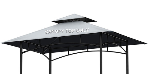 Aonear grill gazebo canopy top 5x8 gray provides shade and weather protection.