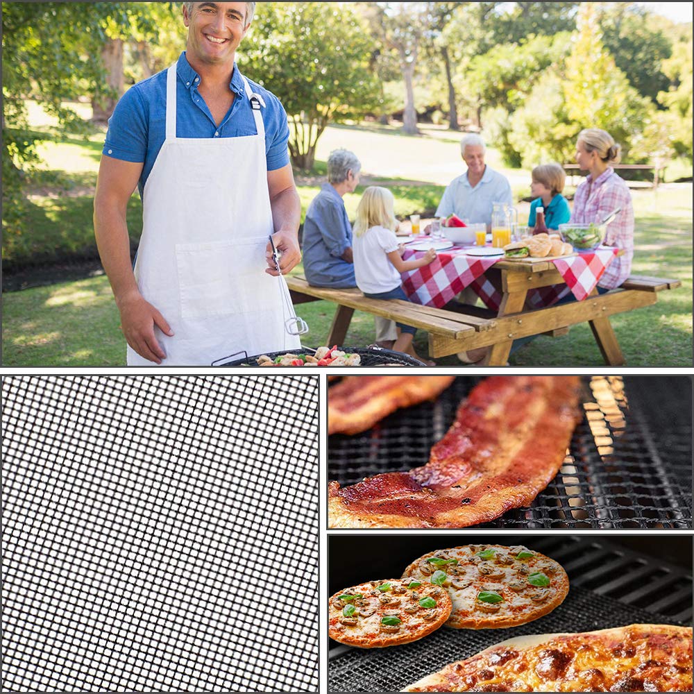 Aoocan grill mesh mat easy cleaning with a quick damp cloth.