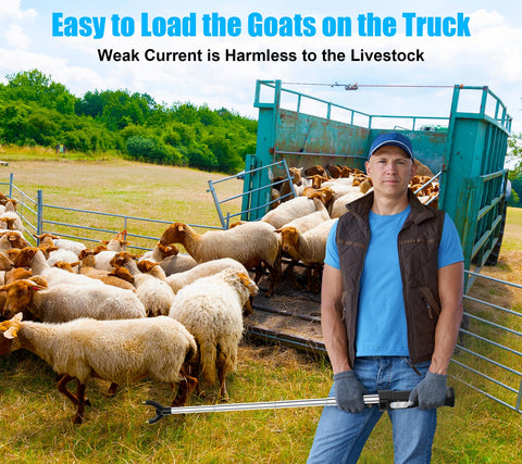 Aooccder waterproof cattle prod stick for rugged farm use in wet weather