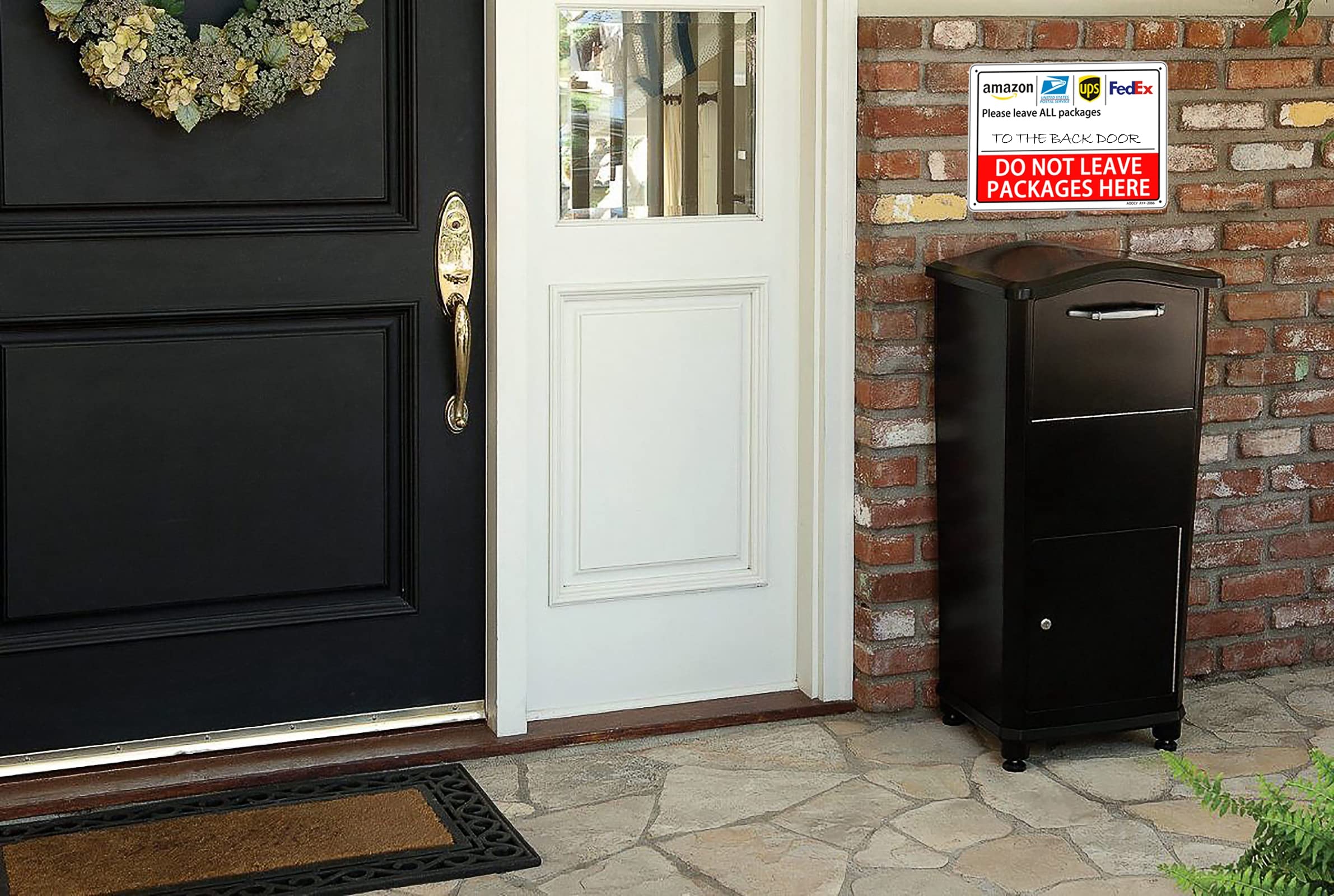 AOOCY Do Not Leave Packages Here sign indoor-outdoor use for homes and businesses