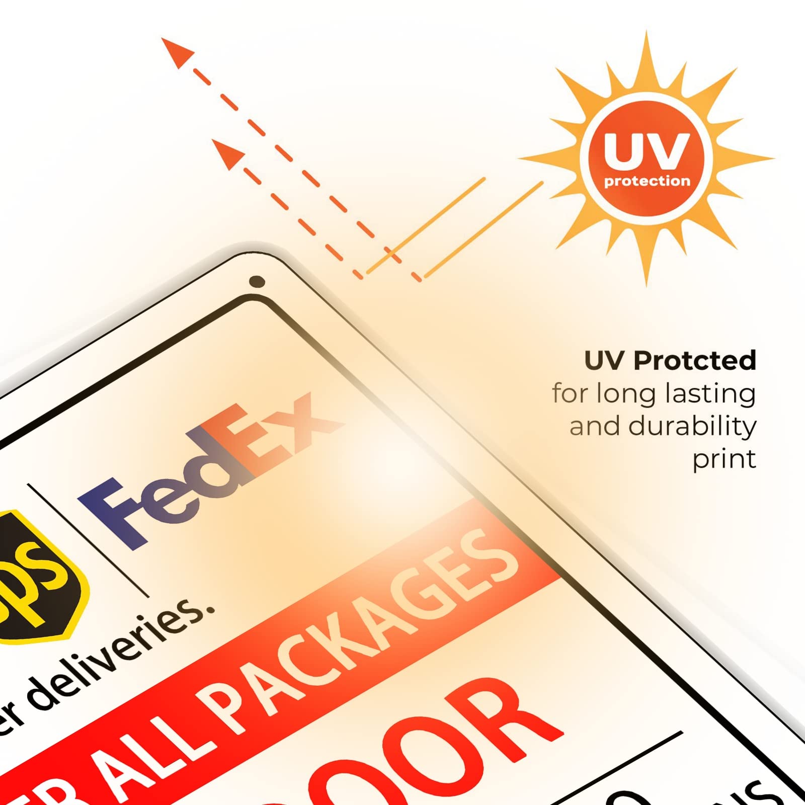 AOOCY Do Not Leave Packages Here sign weather-resistant aluminum, suitable for rain and sun