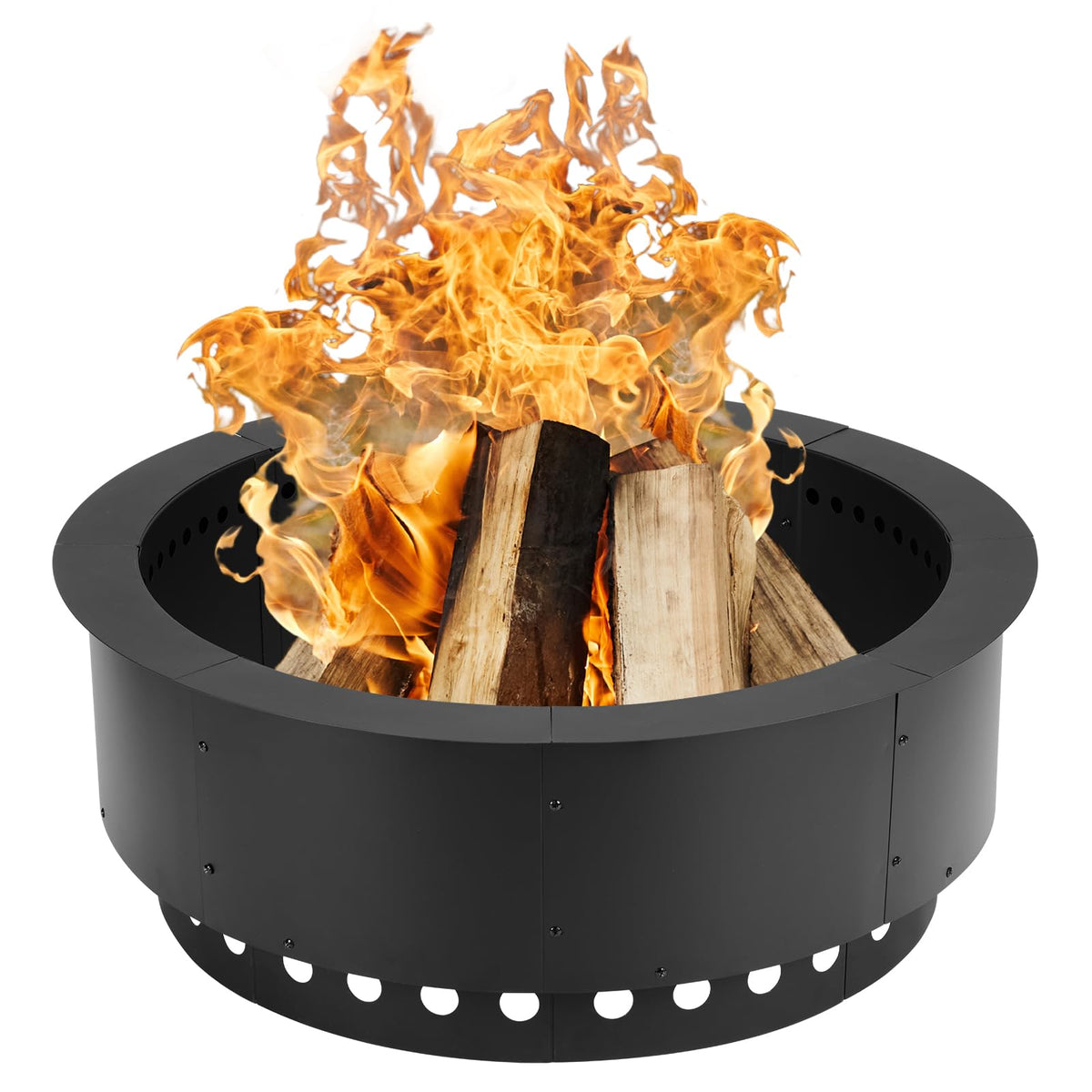 Aoodor smokeless fire ring outer 36-inch shown for large outdoor gatherings