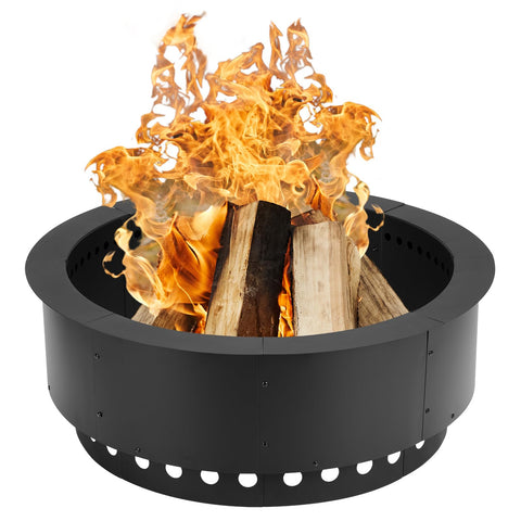 Aoodor smokeless fire ring outer 36-inch shown for large outdoor gatherings
