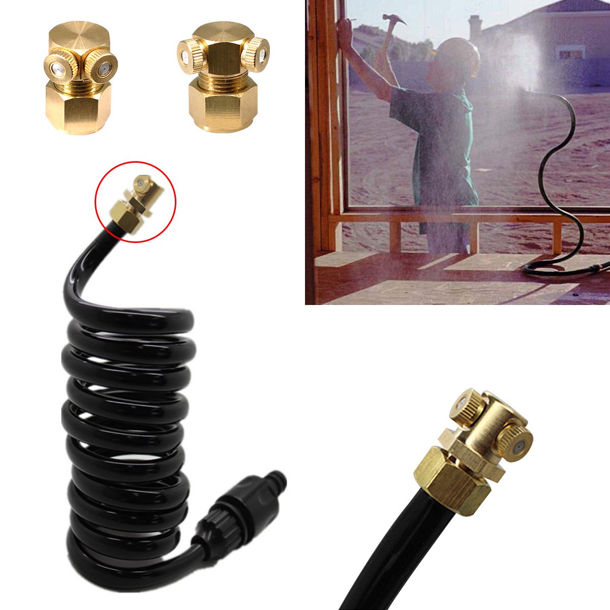Aootech misting nozzles are easy to screw into standard misting openings.