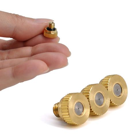 Aootech 32-pack brass nozzles deliver durable, rust-resistant misting under varied pressures.