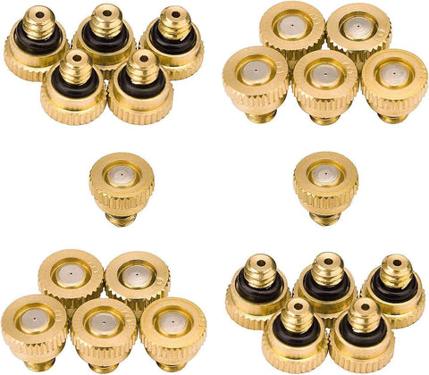 Aootech brass misting nozzle kit 22pcs enhances outdoor cooling versatility for patios
