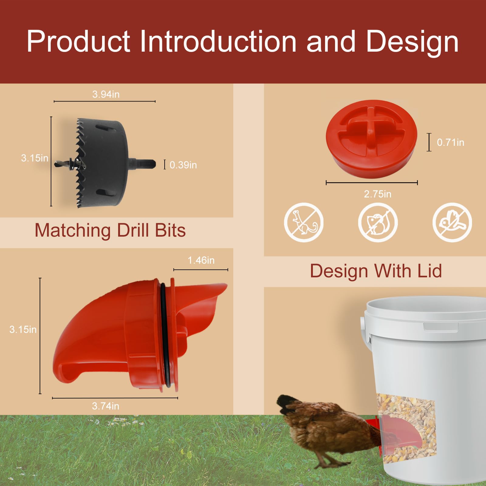 Aopchry double rubber rings seal to prevent leaks during busy feeding.