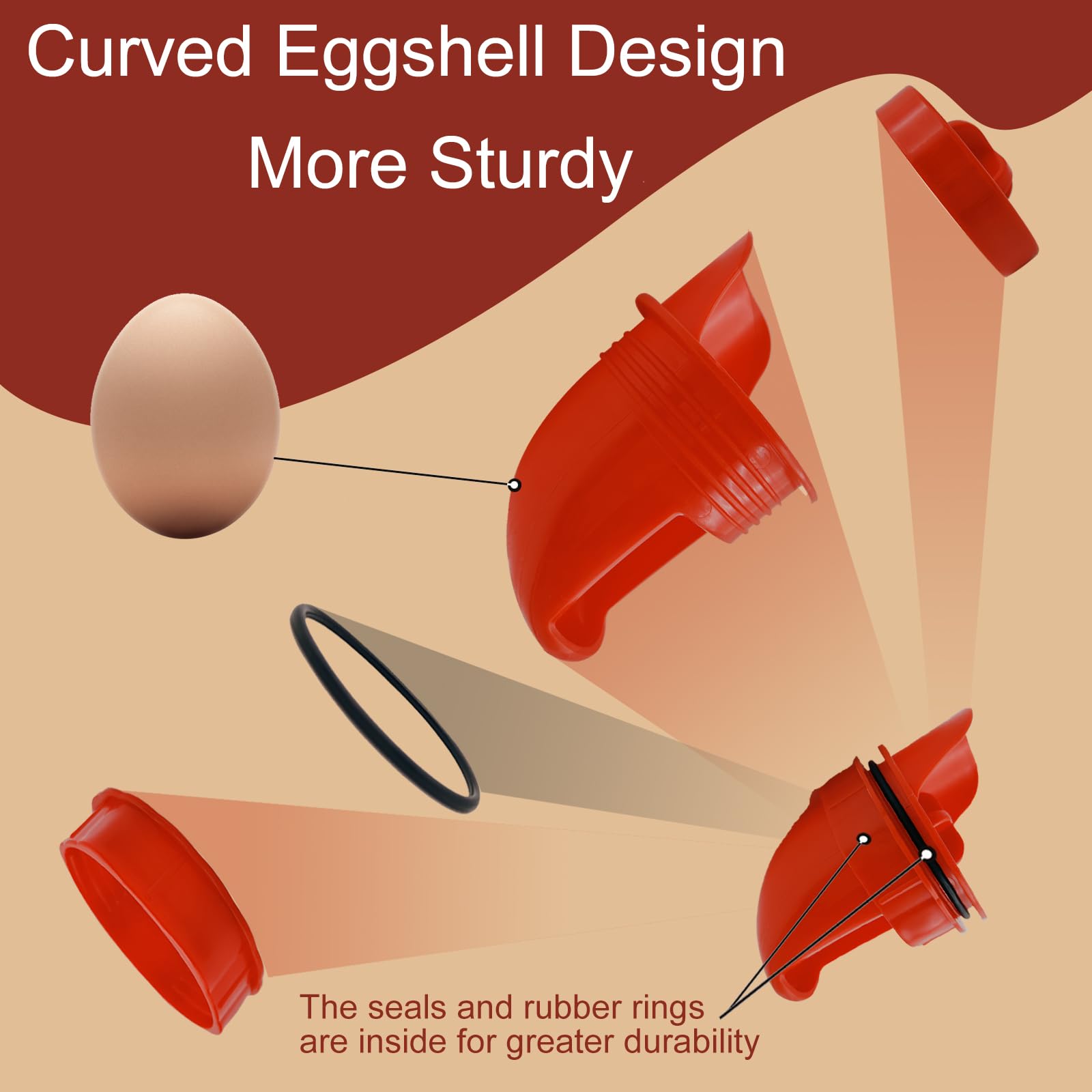 Aopchry egg-shaped feeder design close-up demonstrates sturdy gravity feed flow.