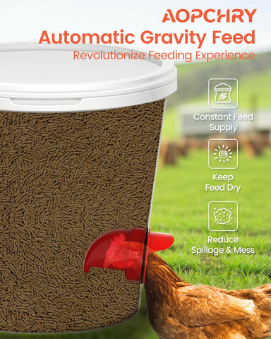 Aopchry egg-shaped thickened design provides sturdy structure and smooth feed flow.