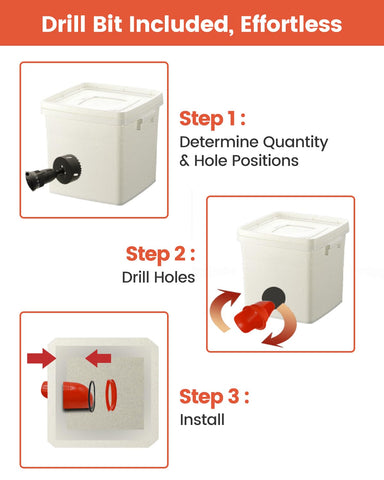 Aopchry gravity-feed action automatically replenishes feed as chickens eat.