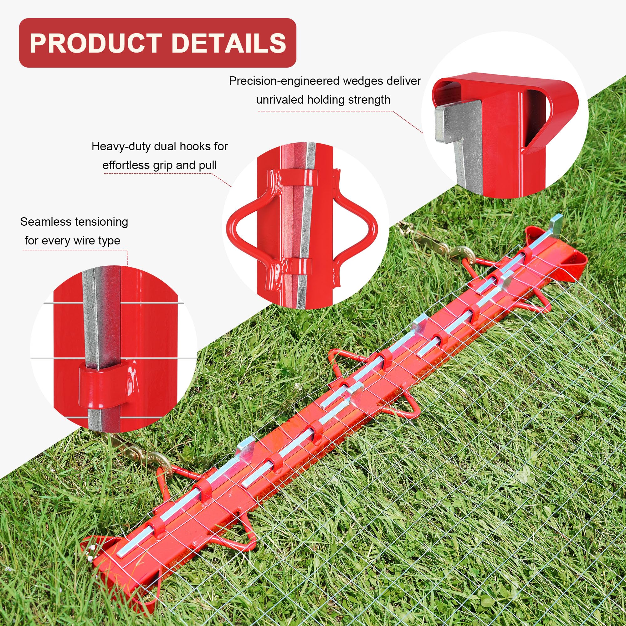 AOPEC dual side handles enable secure, comfortable fence installation.