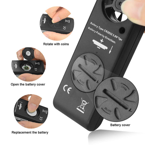 AOPUTTRIVER Anemometer offers multi-mode readouts for wind speed and temperature.