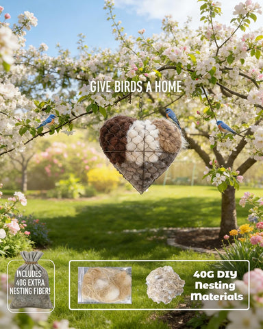 AOREK Comfortable Nest Space filled with plush alpaca fibers for birds.