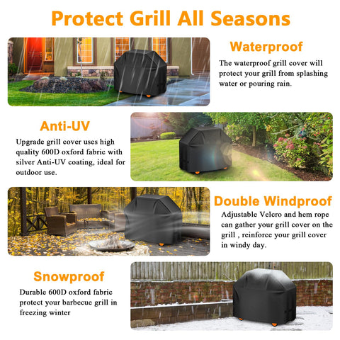 Aoretic grill cover 48-inch year-round protection for outdoor grilling.