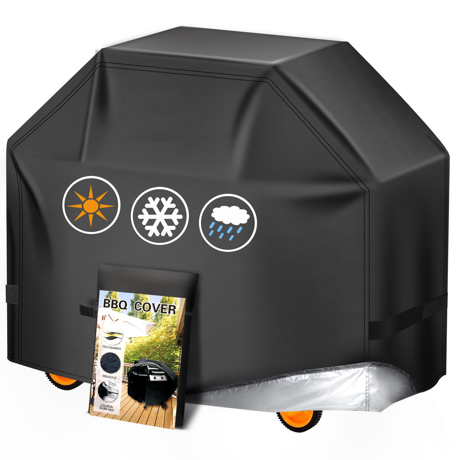 Aoretic grill cover 58-inch fits large grills, weatherproof protection
