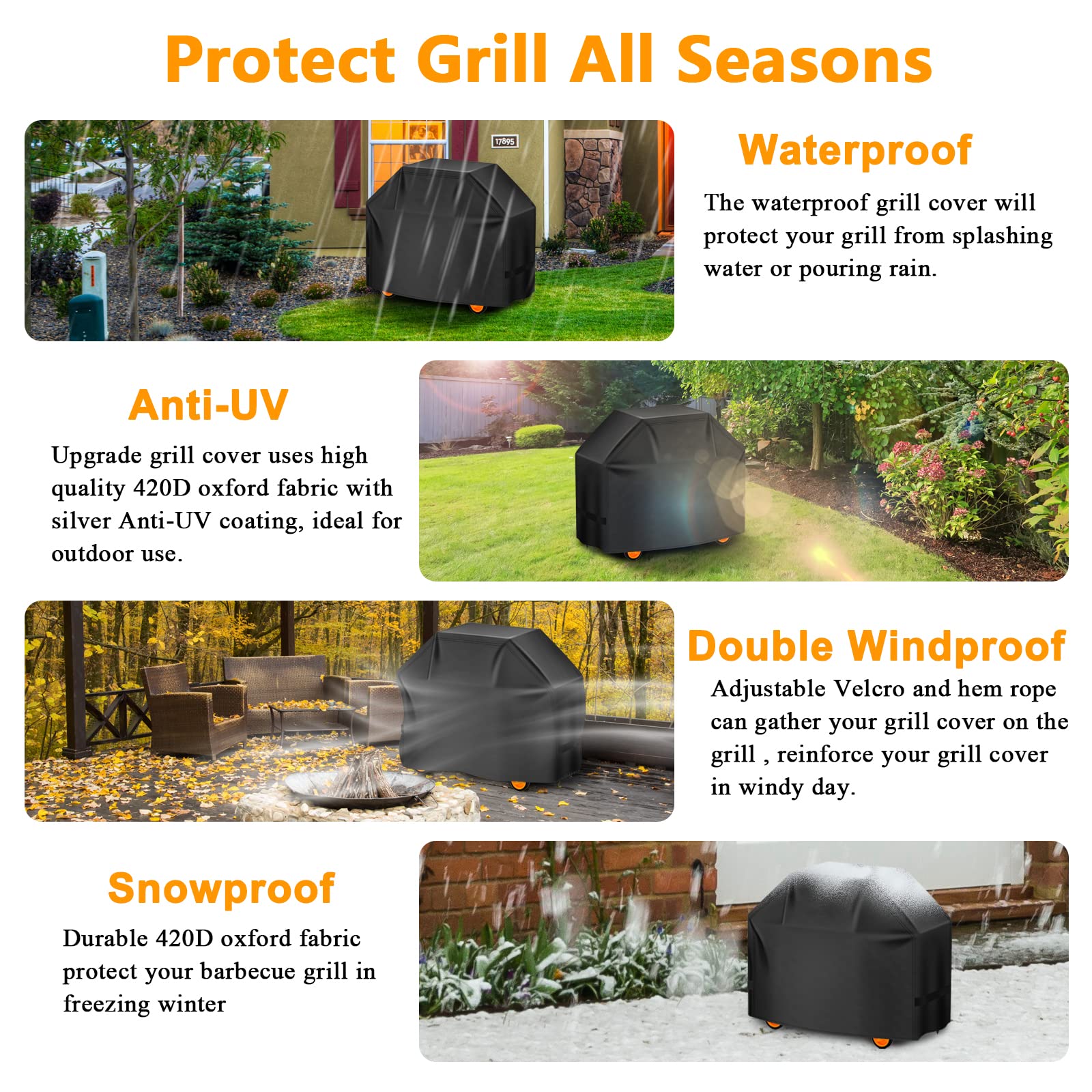 Aoretic grill cover easy-care maintenance after seasons.