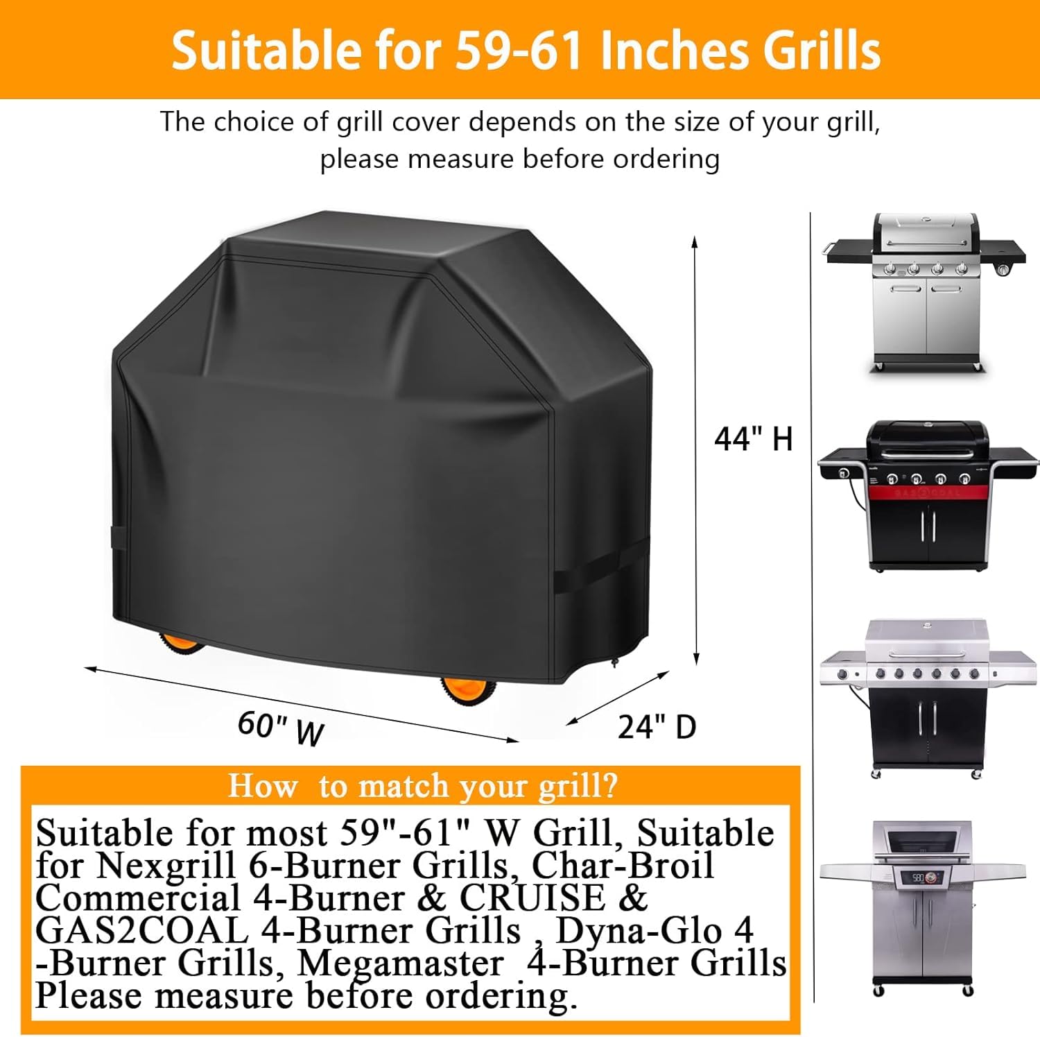 Aoretic waterproof grill cover protects grills in wet outdoor conditions.