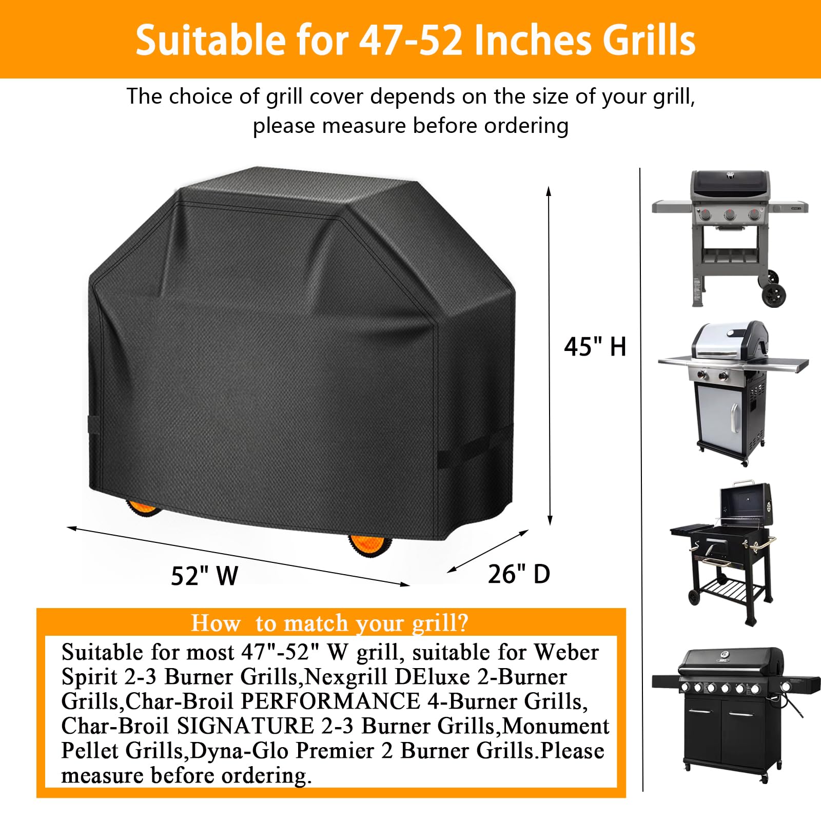 Aoretic waterproof polyester grill cover shields your outdoor grill.