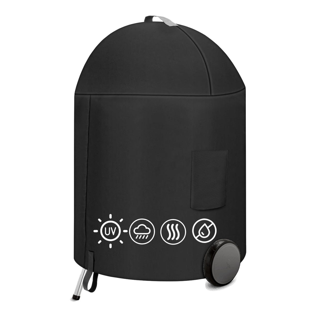 AOREWTGGH 22-inch charcoal kettle grill cover protects from rain and sun.